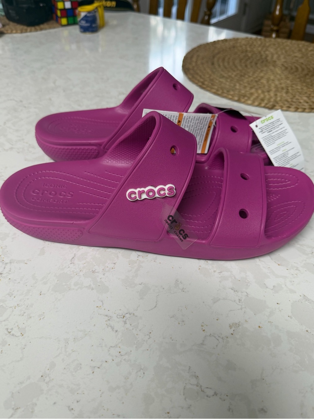 CROCS Slide Sandals in Vibrant Magenta Mens 13 new